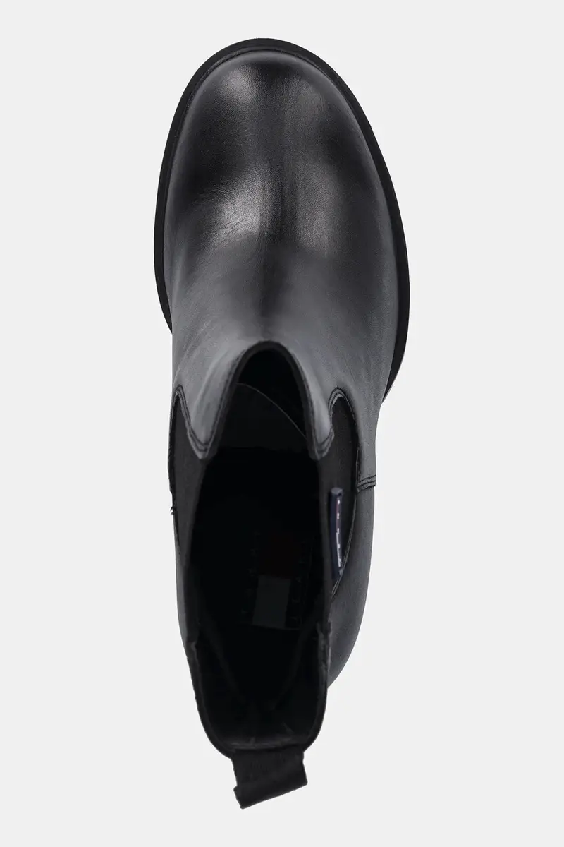 stivaletti alla caviglia in pelle TJW LEATHER HEEL BOOT donna colore nero EN0EN02831 miniatura 4