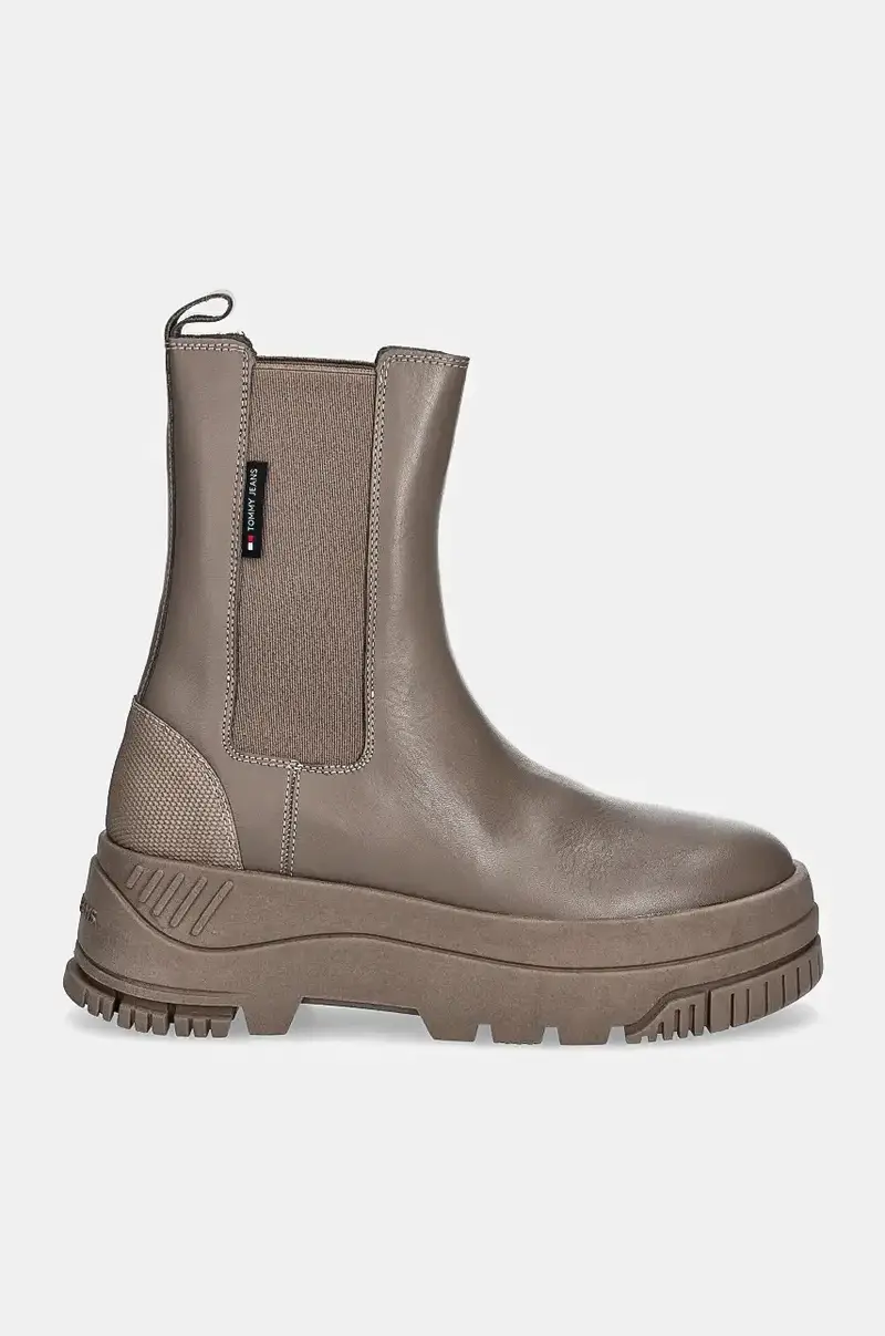 Tommy Jeans Stivaletti Chelsea Donna Marrone 3250166 miniatura 2