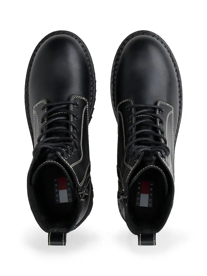 Stivaletto stringato navy / rosso acceso / nero / bianco miniatura 3