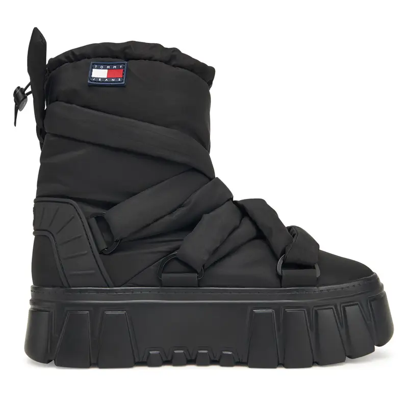 Stivali da neve Tommy Jeans Tjw Chunky Snow Boot Nylon EN0EN02842 Nero