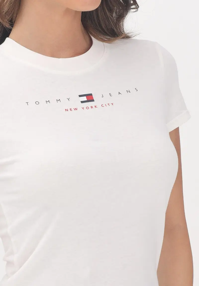 Tommy Jeans T-shirt Donna Bianco 921993 miniatura 2