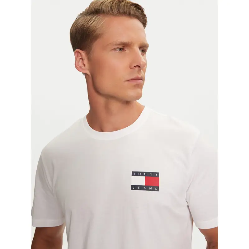 T-shirt Essential Flag DM0DM20740 Bianco Slim Fit