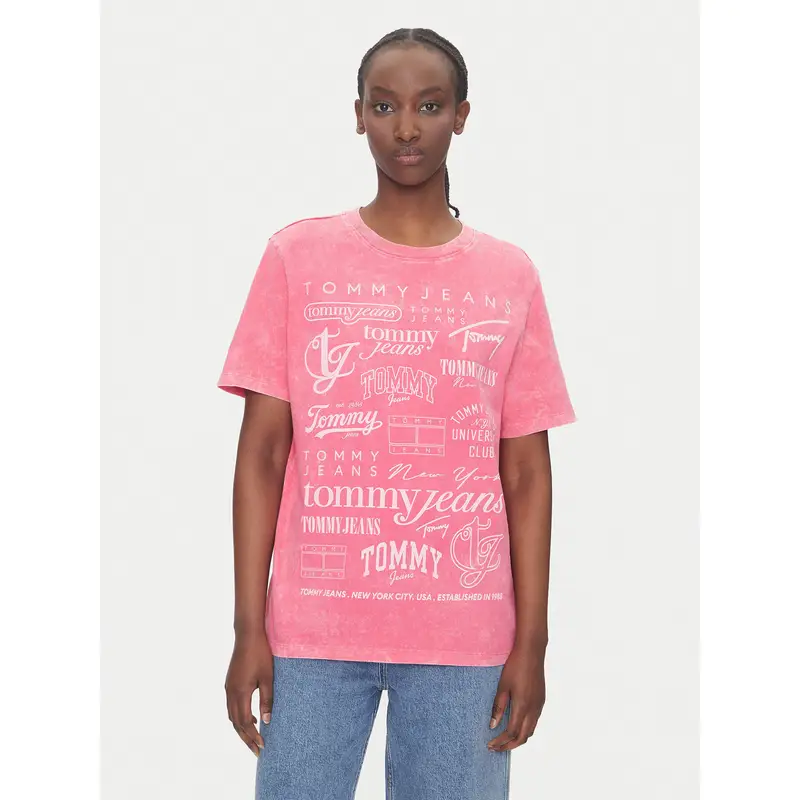 Tommy Jeans T-shirt Rosa 3540617