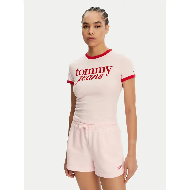 Tommy Jeans T-shirt Rosa 3212183