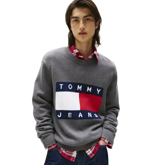 TJM Melange Flag M - maglione - uomo Grey