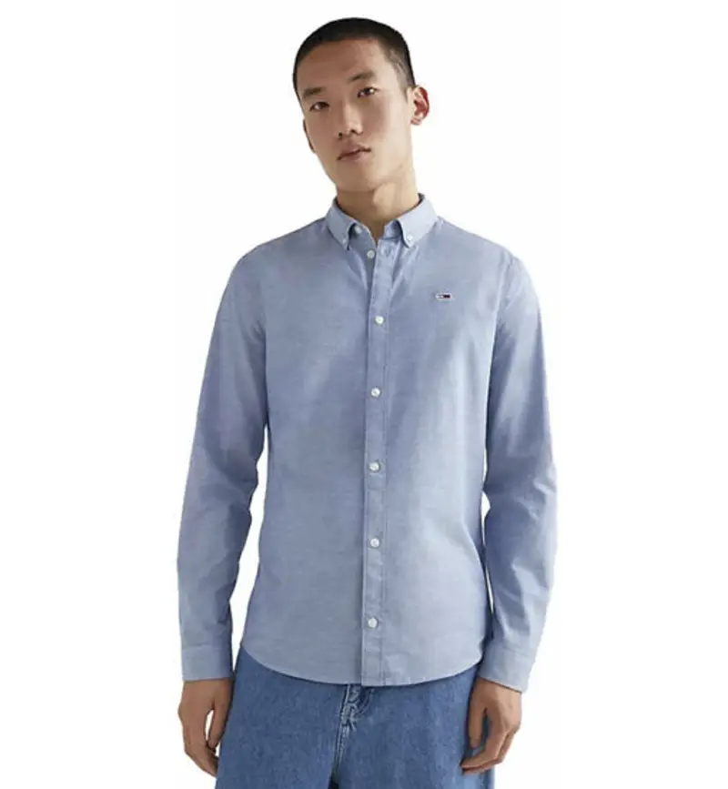 Tjm Slim Stretch - camicia maniche lunghe - uomo Blue