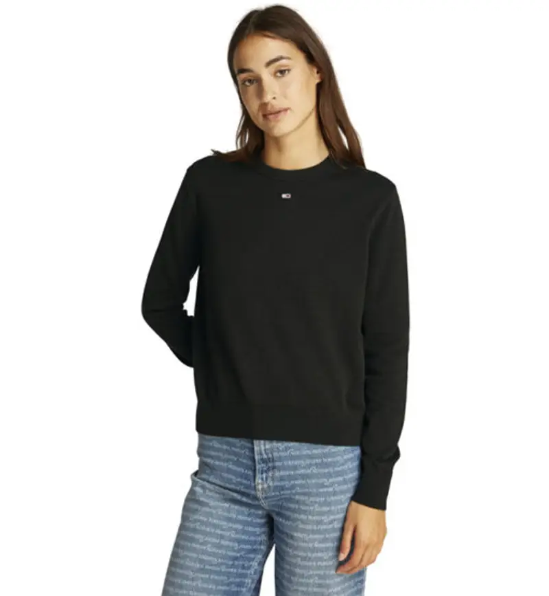 TJW Essential Crew - felpa - donna Black