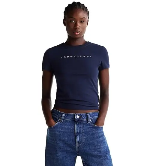 TJW Slim Linear - T-shirt - donna Blue