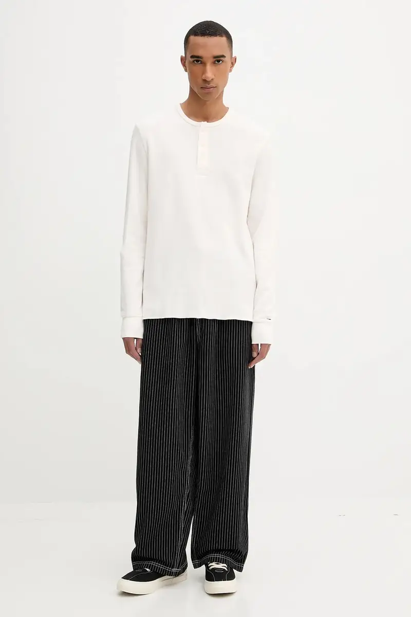 top a maniche lunghe in cotone colore beige DM0DM21812 miniatura 2