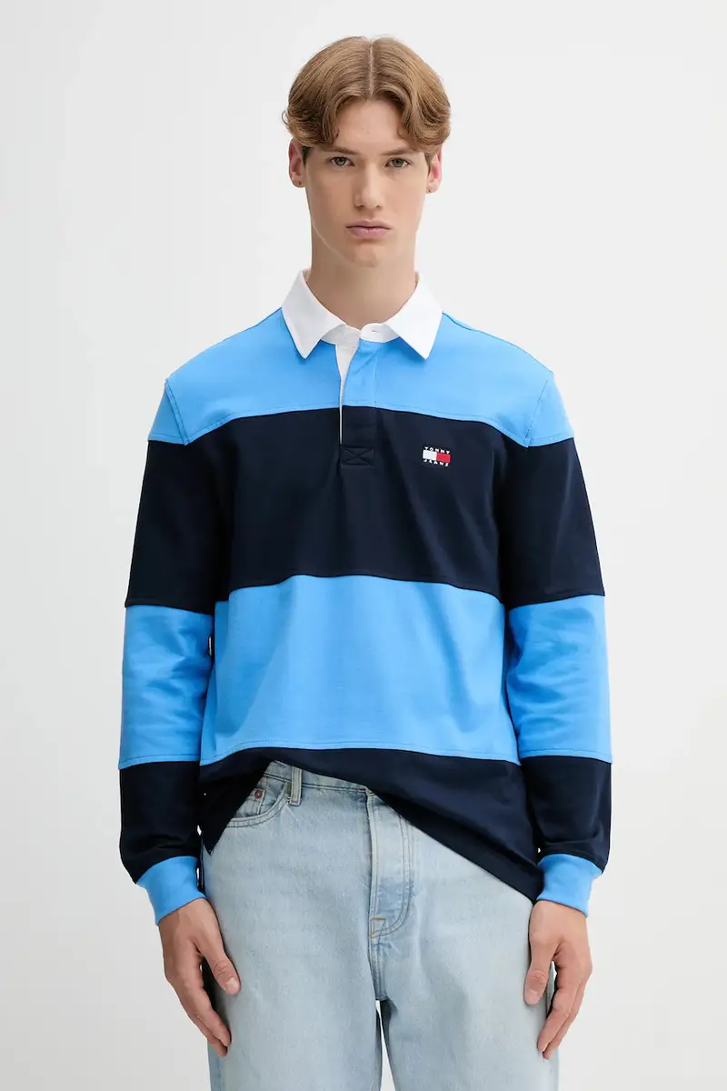 top a maniche lunghe in cotone colore blu DM0DM21665