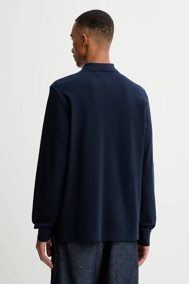 top a maniche lunghe in cotone colore blu navy con applicazione DM0DM22125 miniatura 3