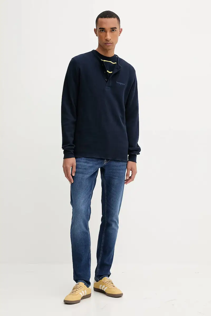 top a maniche lunghe in cotone colore blu navy DM0DM21812 miniatura 2