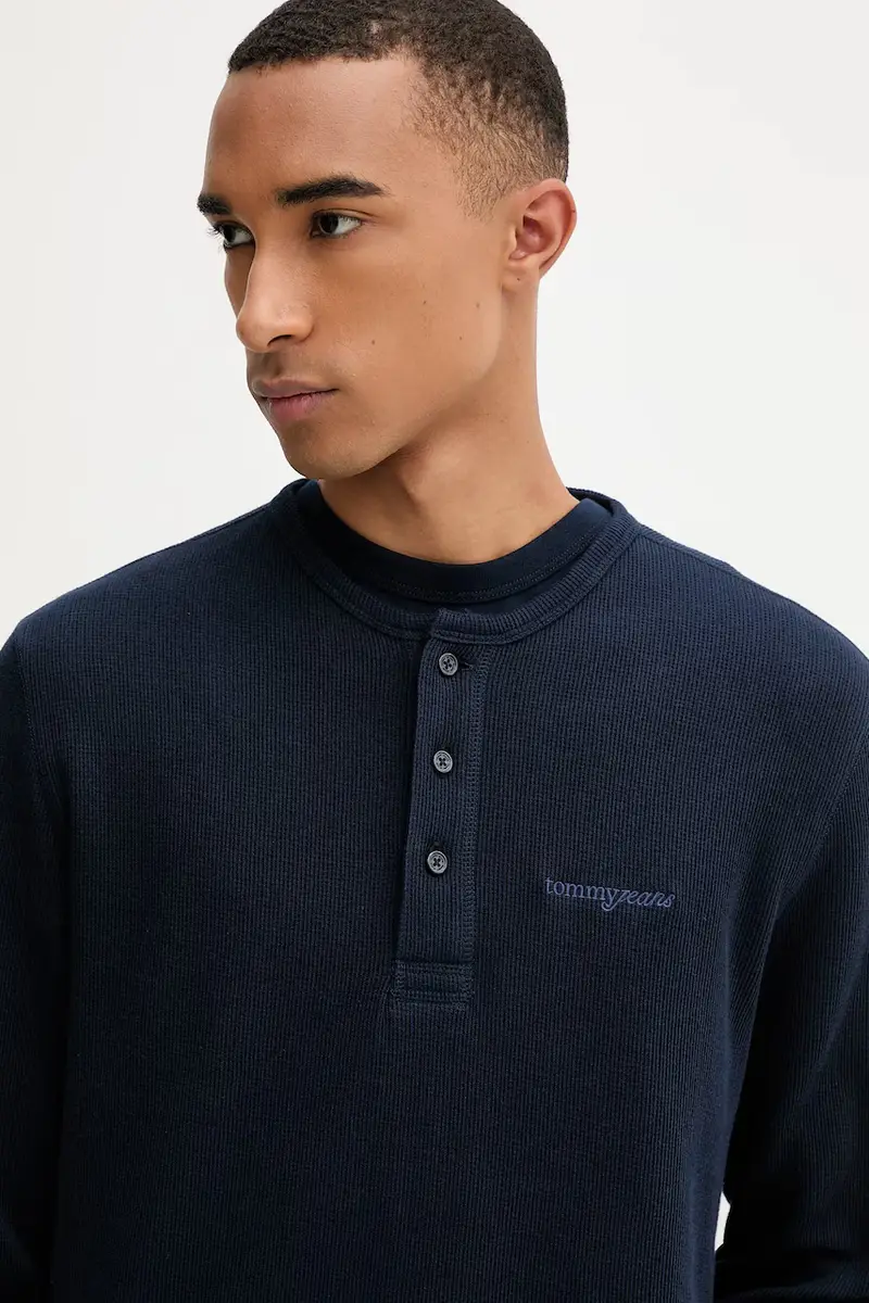 top a maniche lunghe in cotone colore blu navy DM0DM21812 miniatura 4