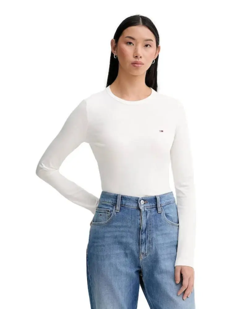 tshirt bianca donna mini logo