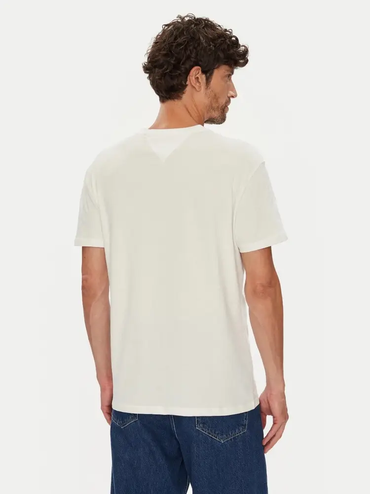 tshirt bianca uomo in cotone maxi logo sul davanti miniatura 2