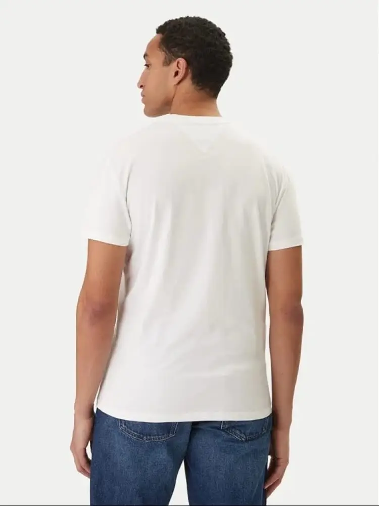 tshirt bianca uomo logo a contrasto miniatura 2