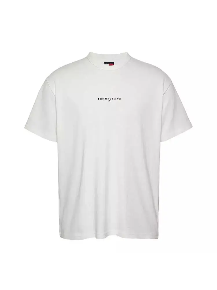 tshirt bianca uomo logo lettering