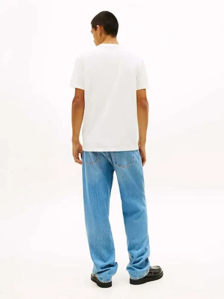 tshirt bianca uomo logo sul davanti miniatura 3