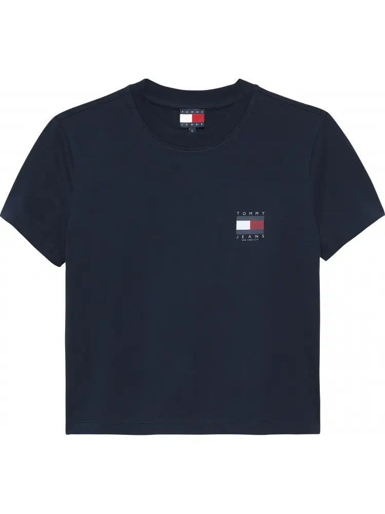 tshirt blu navy donna in cotone maxi logo sul retro