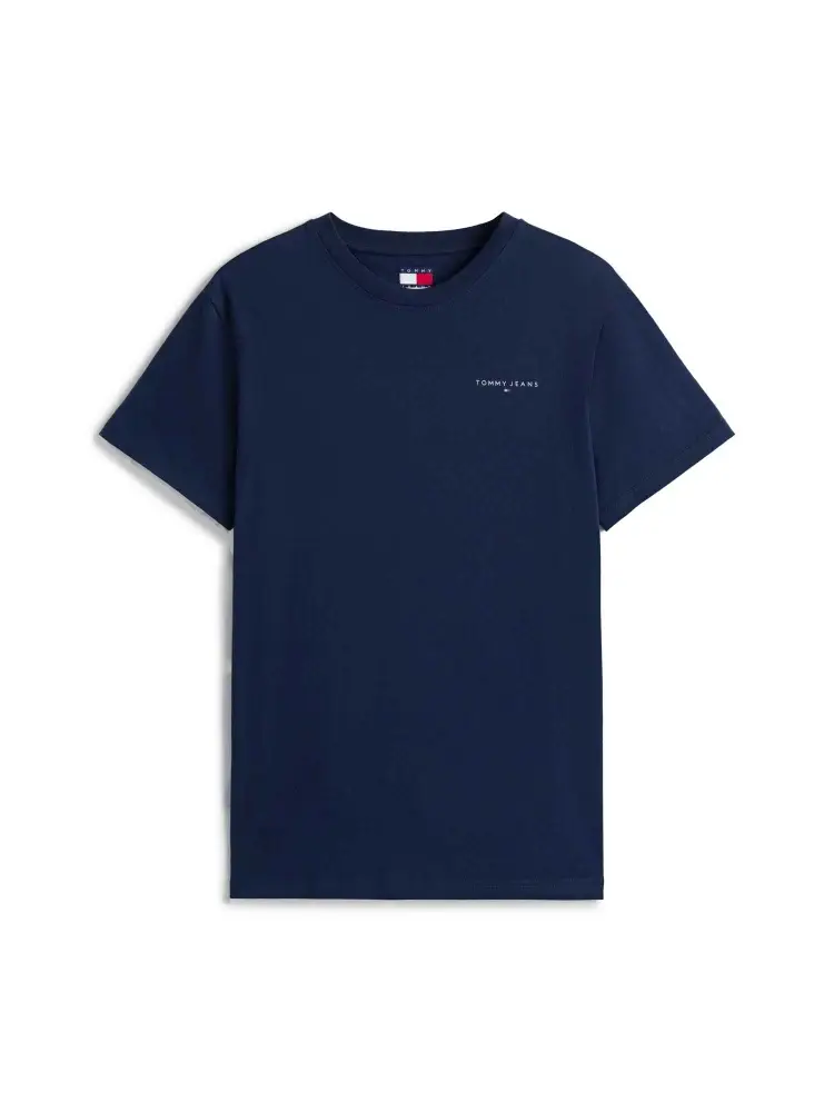 tshirt blu navy uomo in cotone mini logo sul petto