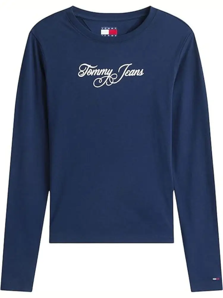 tshirt blu scuro donna logo sul davanti