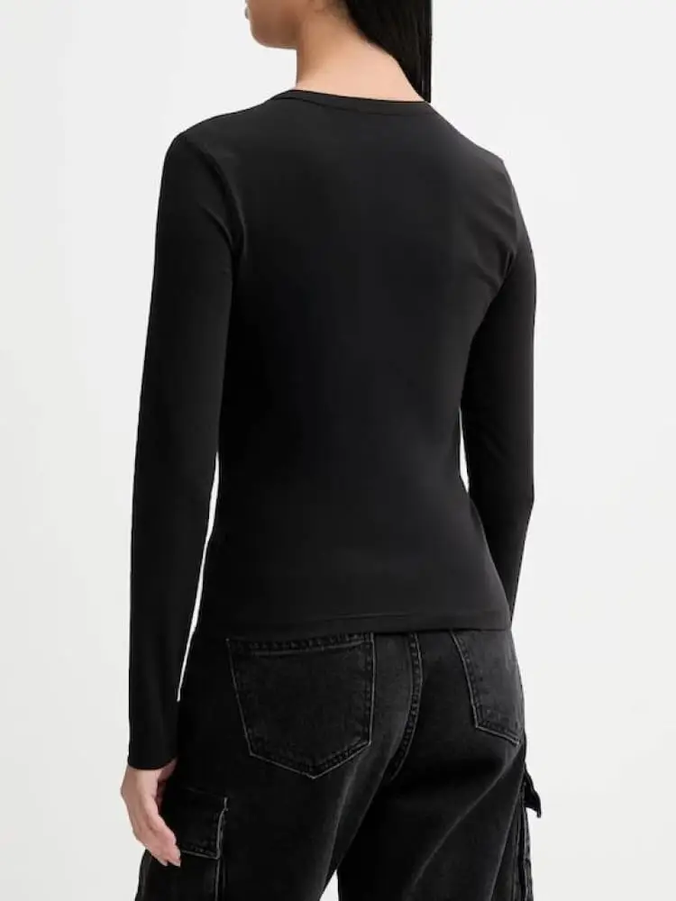 tshirt nera donna mini logo miniatura 2