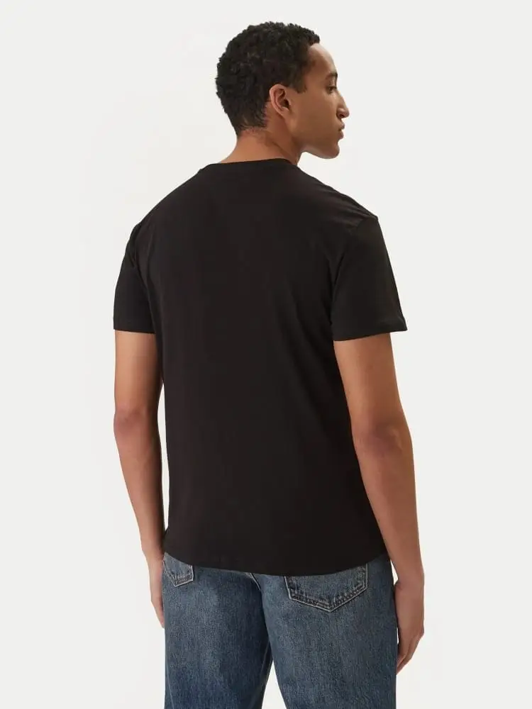 tshirt nera uomo logo a contrasto miniatura 2