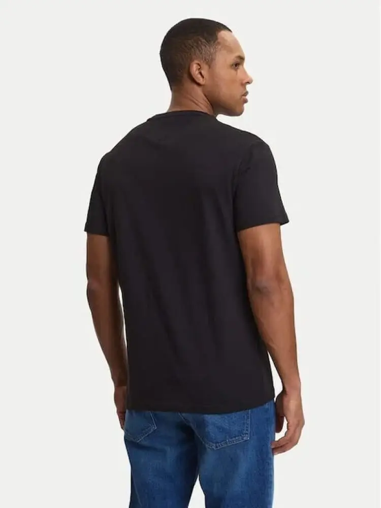 Tommy Jeans tshirt nera uomo logo sul davanti miniatura 2