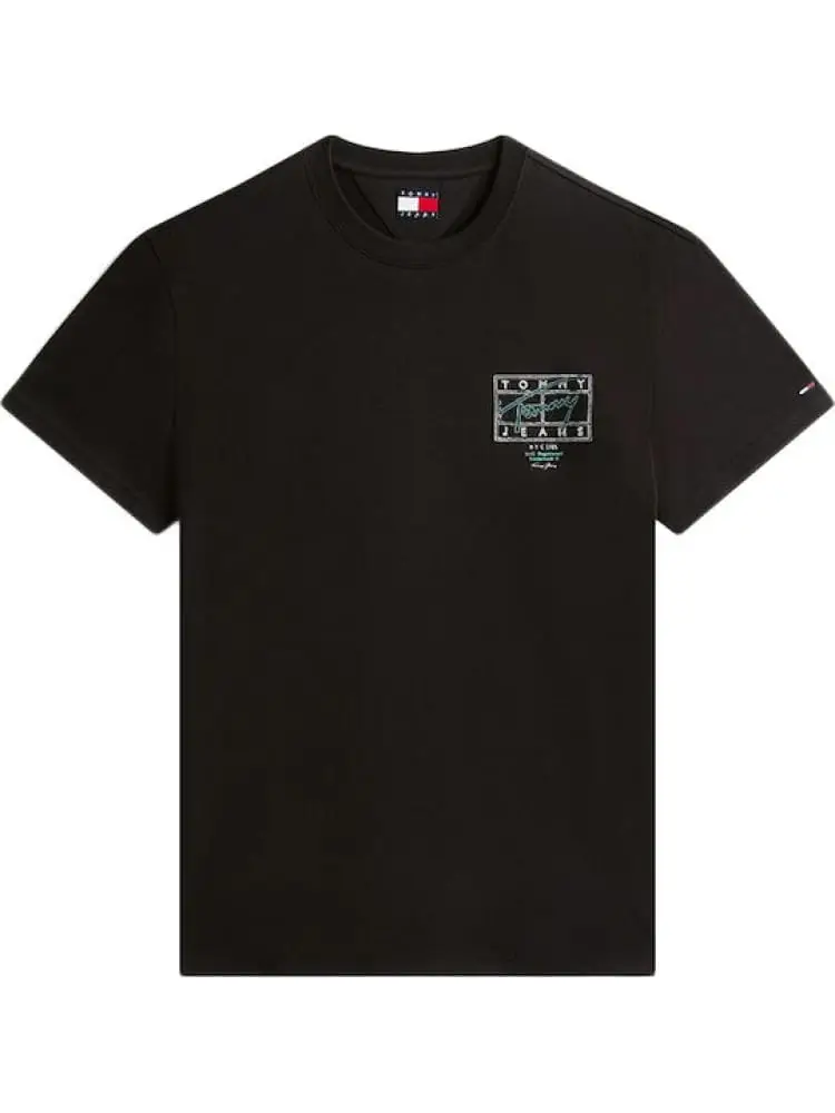 tshirt nera uomo maxi logo