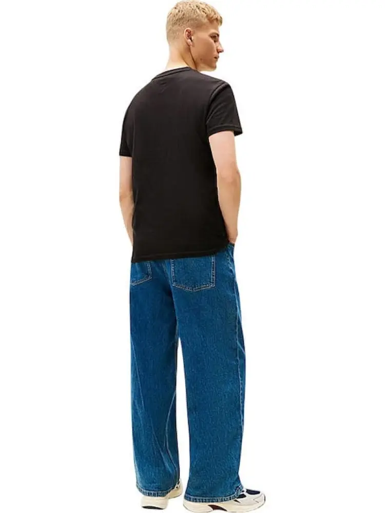 tshirt nera uomo maxi logo miniatura 2