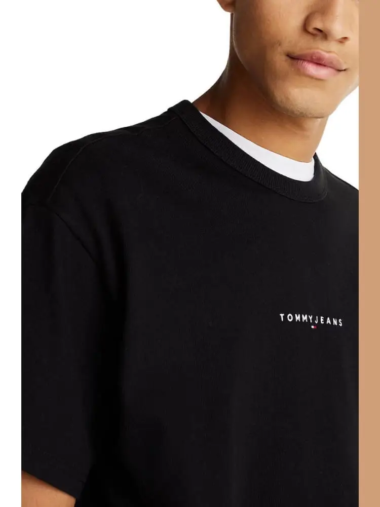 tshirt nera uomo mini logo miniatura 3