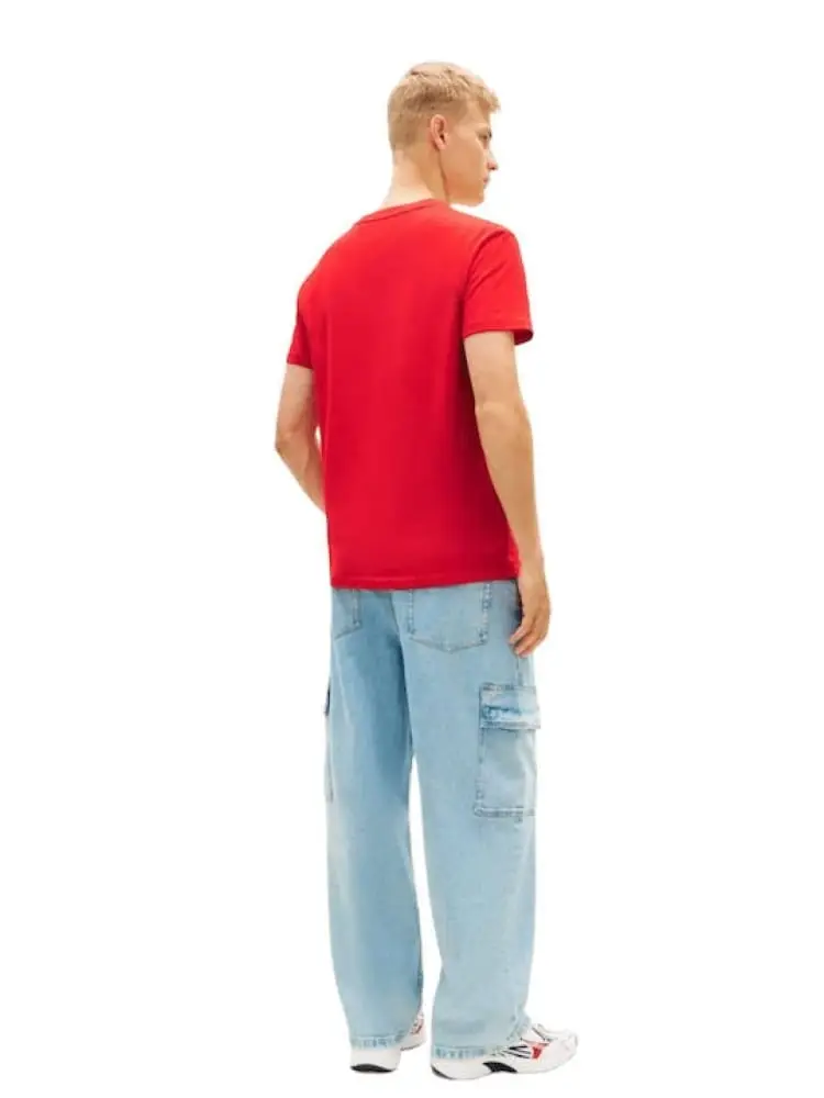 tshirt rossa uomo maxi logo miniatura 2