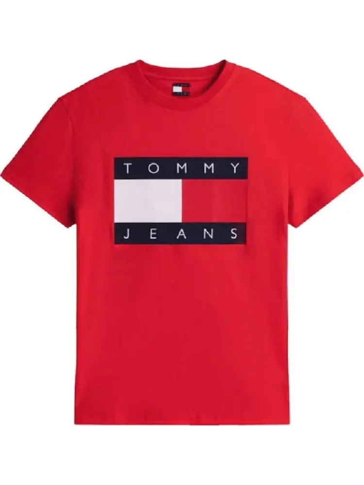 tshirt rossa uomo maxi logo