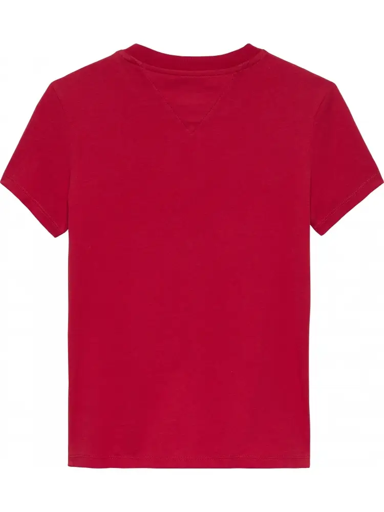tshirt rosso vino donna in cotone logo sul davanti miniatura 2