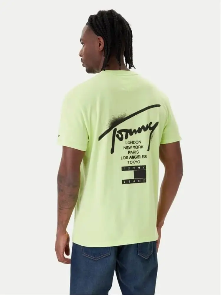 tshirt verde lime uomo maxi logo miniatura 2