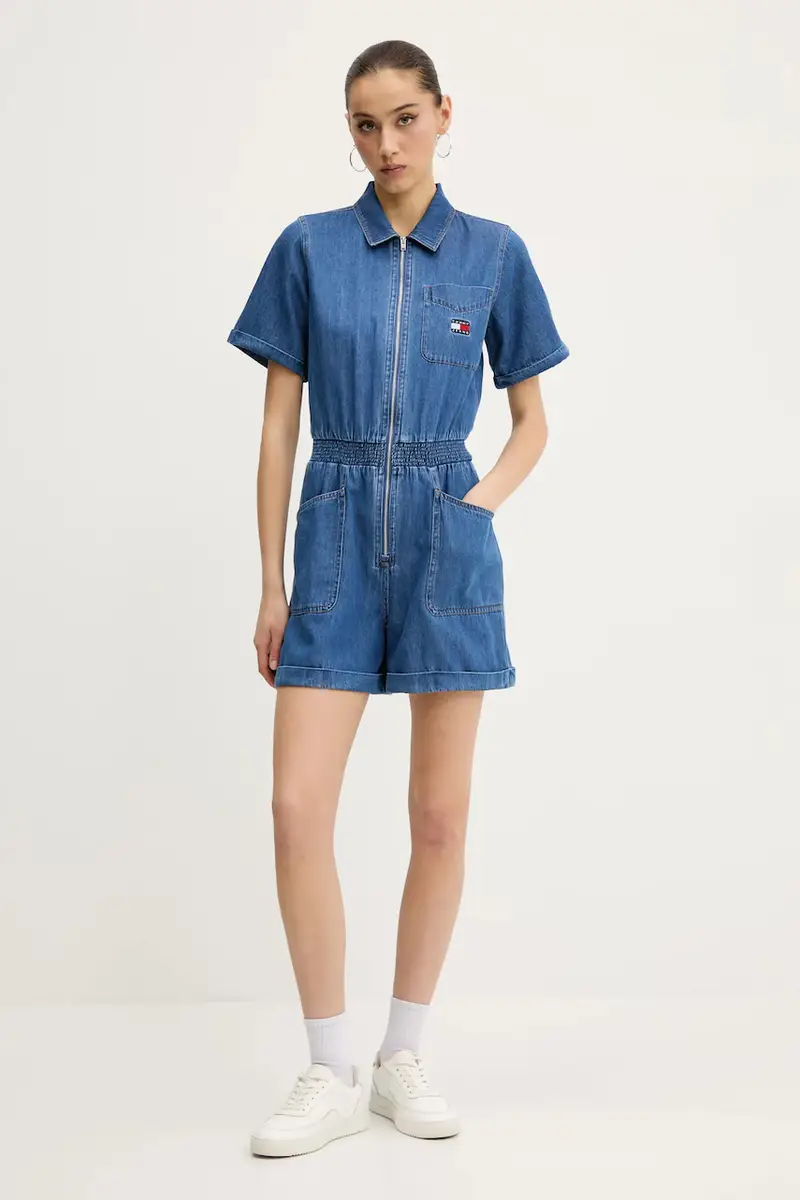 tuta in denim colore blu DW0DW20371 miniatura 2