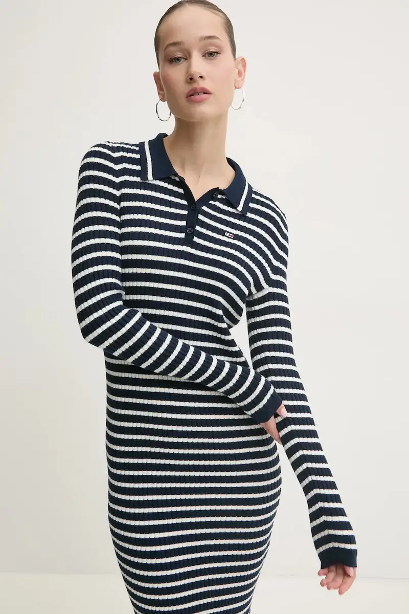 vestito con aggiunta di lana colore blu navy DW0DW19476 miniatura 4