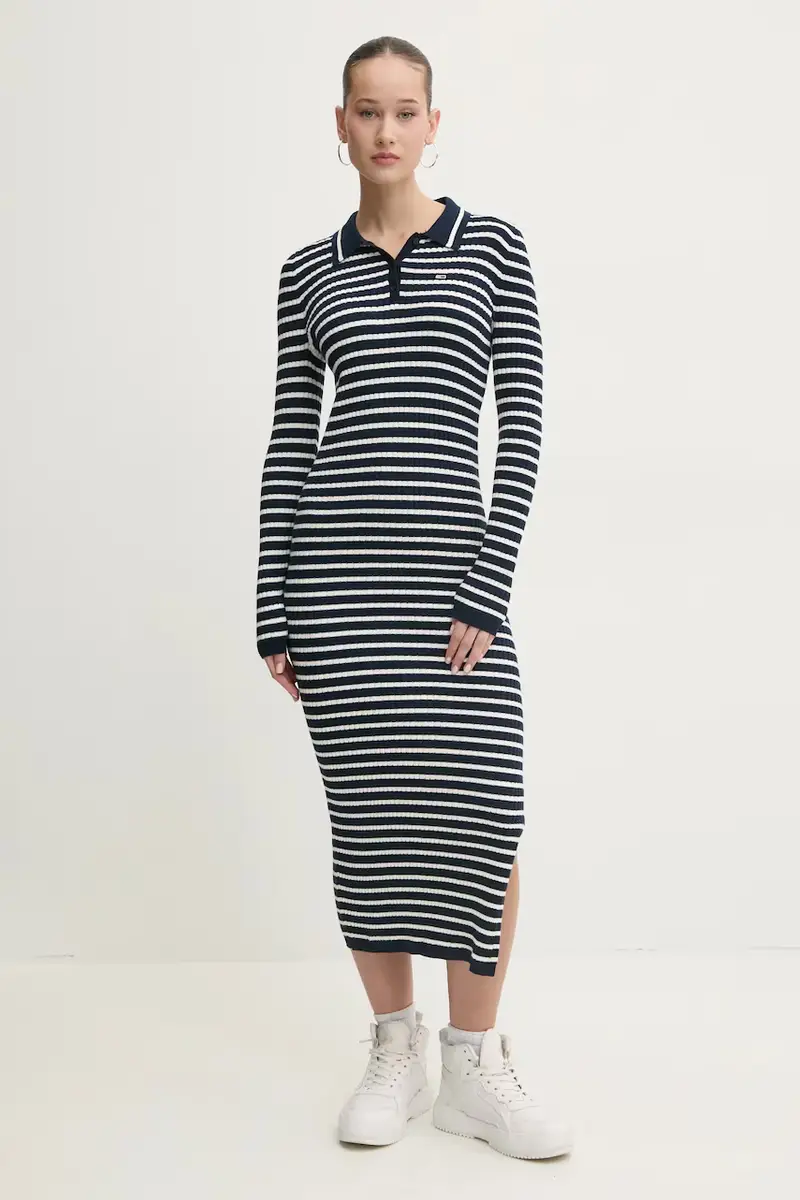 vestito con aggiunta di lana colore blu navy DW0DW19476