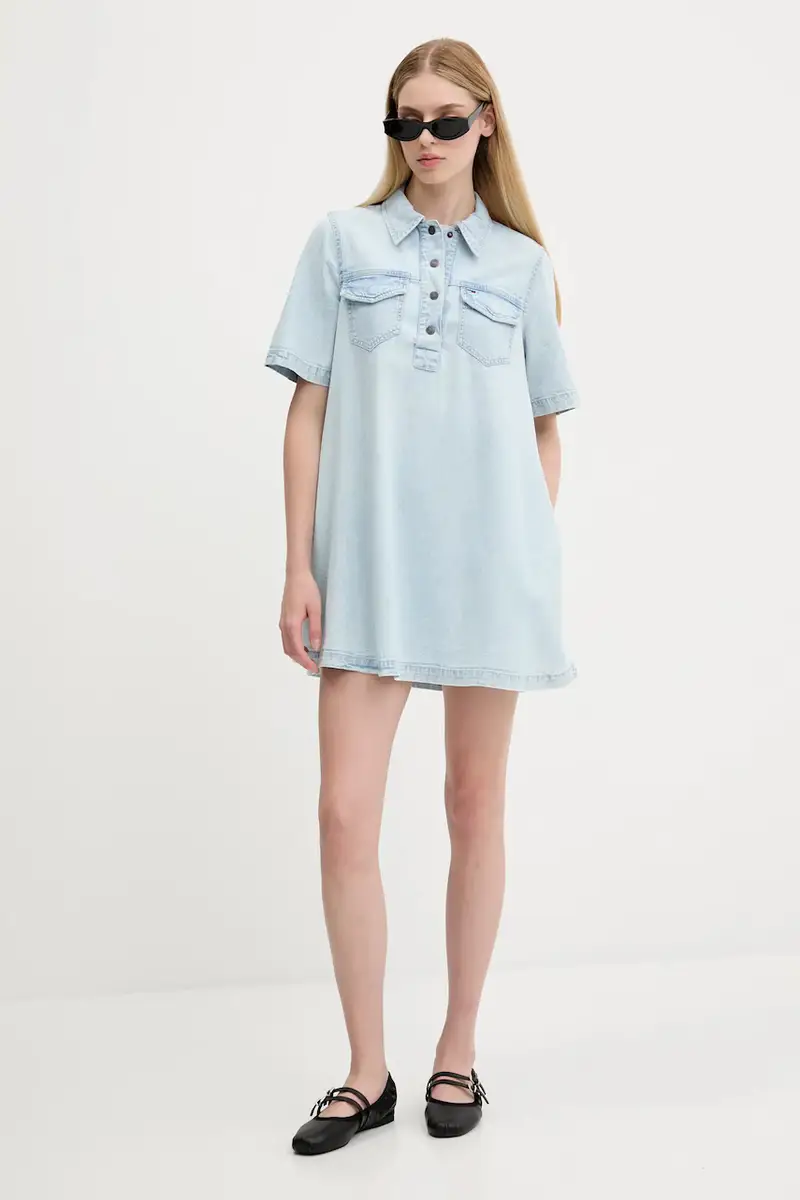 vestito di jeans colore blu DW0DW20519 miniatura 2