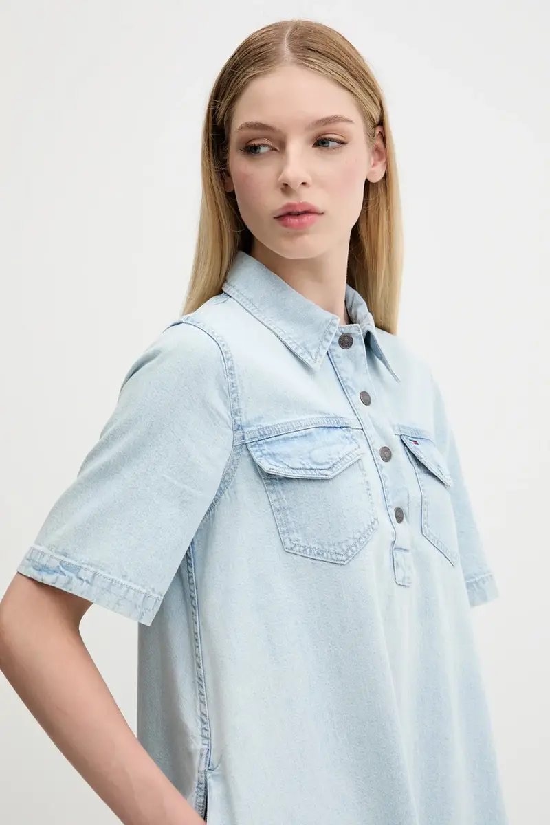 vestito di jeans colore blu DW0DW20519 miniatura 4