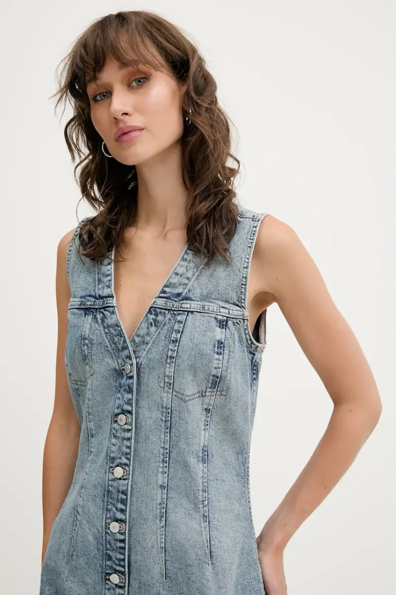 vestito di jeans colore blu DW0DW20520 miniatura 5