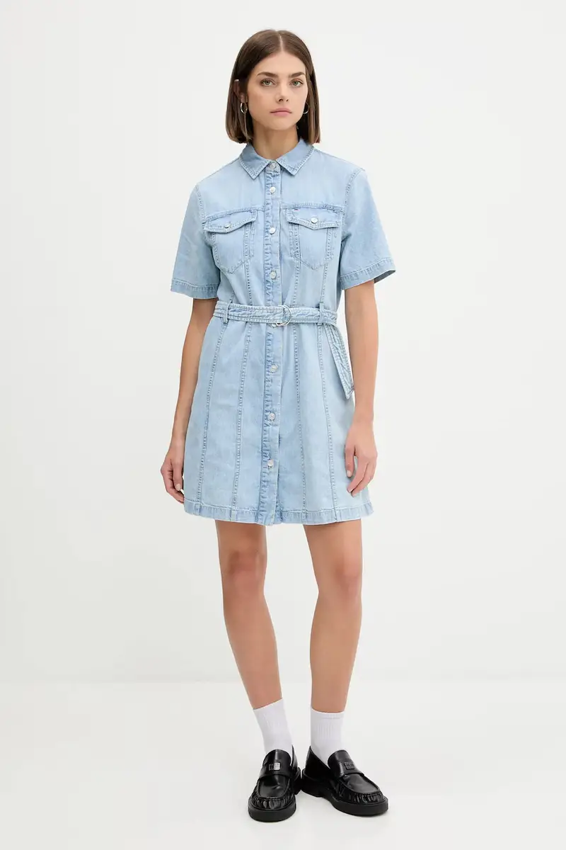 vestito di jeans colore blu DW0DW21168 miniatura 2