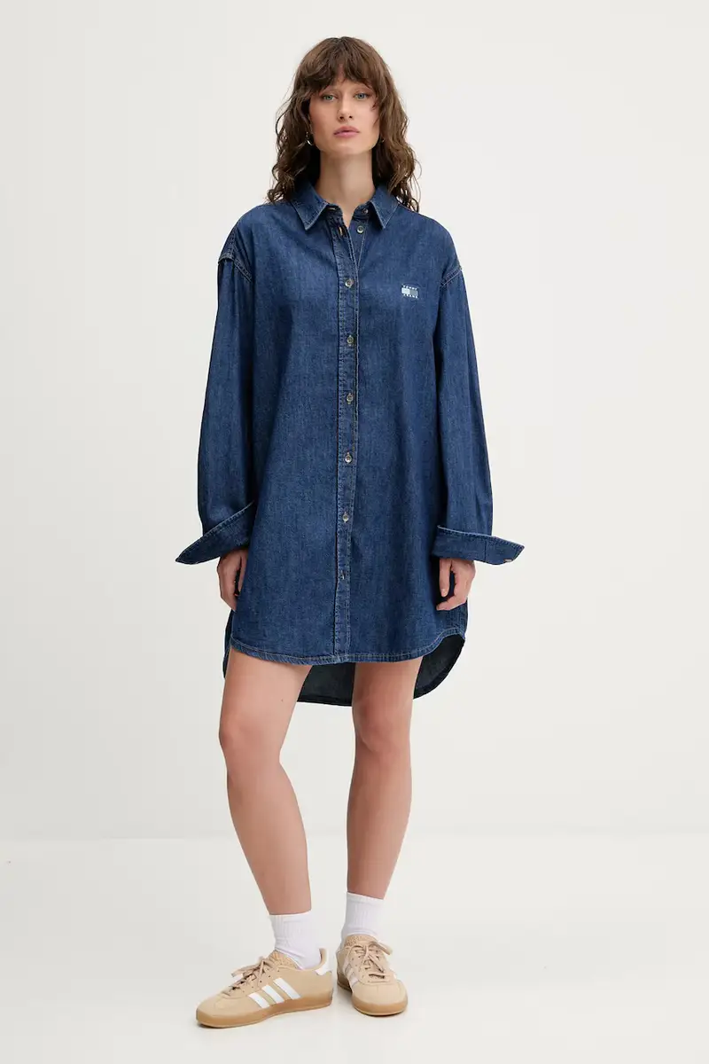 vestito di jeans colore blu DW0DW21420 miniatura 2