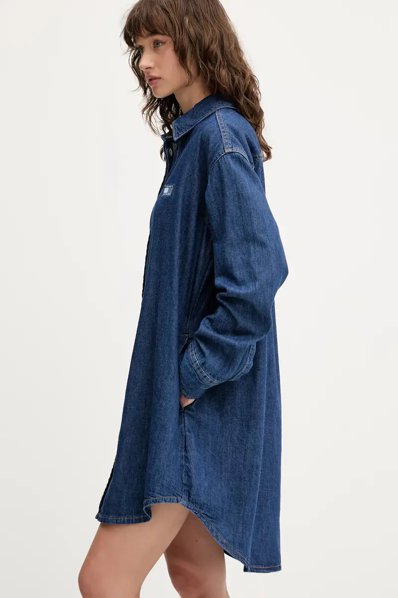 vestito di jeans colore blu DW0DW21420 miniatura 4