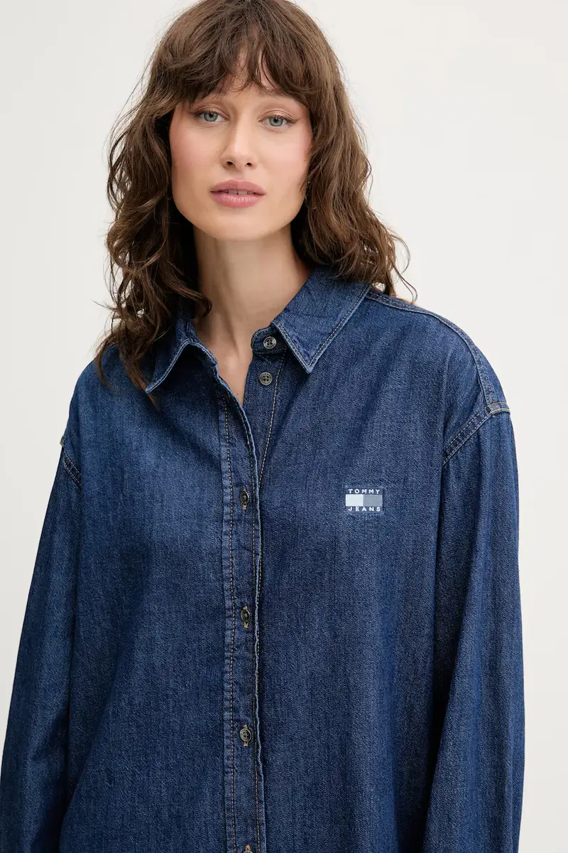 vestito di jeans colore blu DW0DW21420 miniatura 5