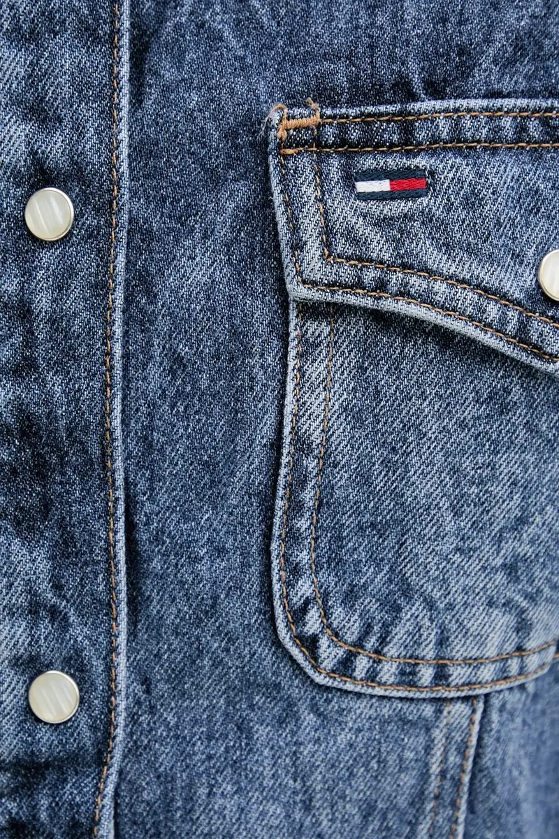 vestito di jeans colore blu navy DW0DW21635 miniatura 5