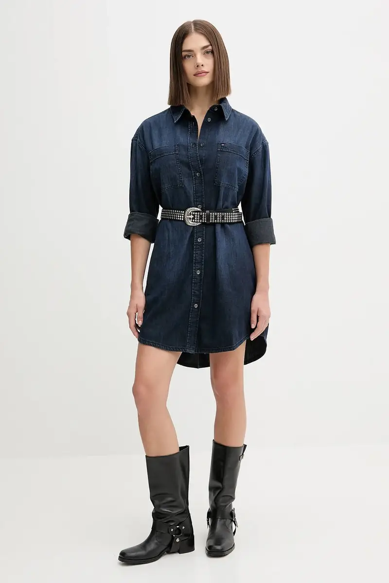 vestito di jeans colore blu navy DW0DW21650 miniatura 2