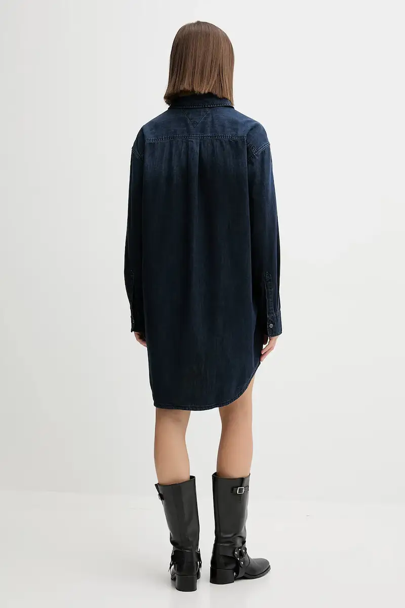 vestito di jeans colore blu navy DW0DW21650 miniatura 3