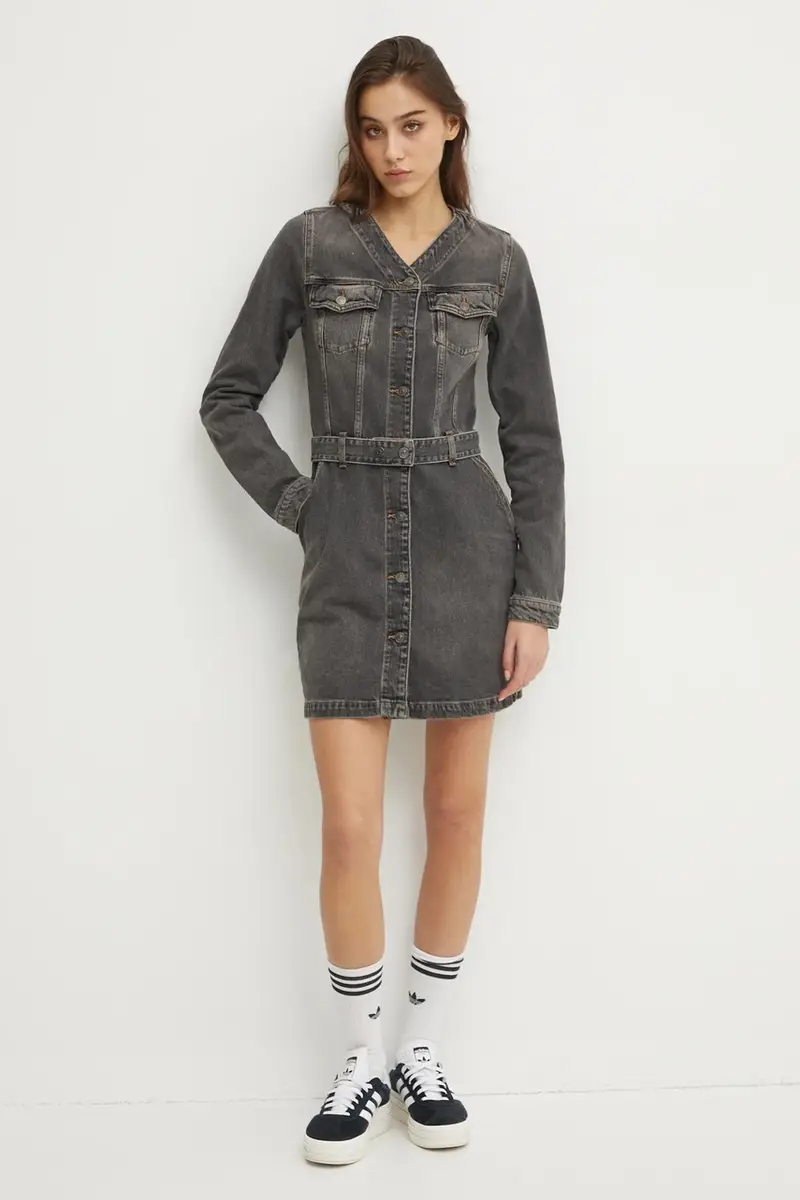 vestito di jeans colore grigio DW0DW20154 miniatura 2