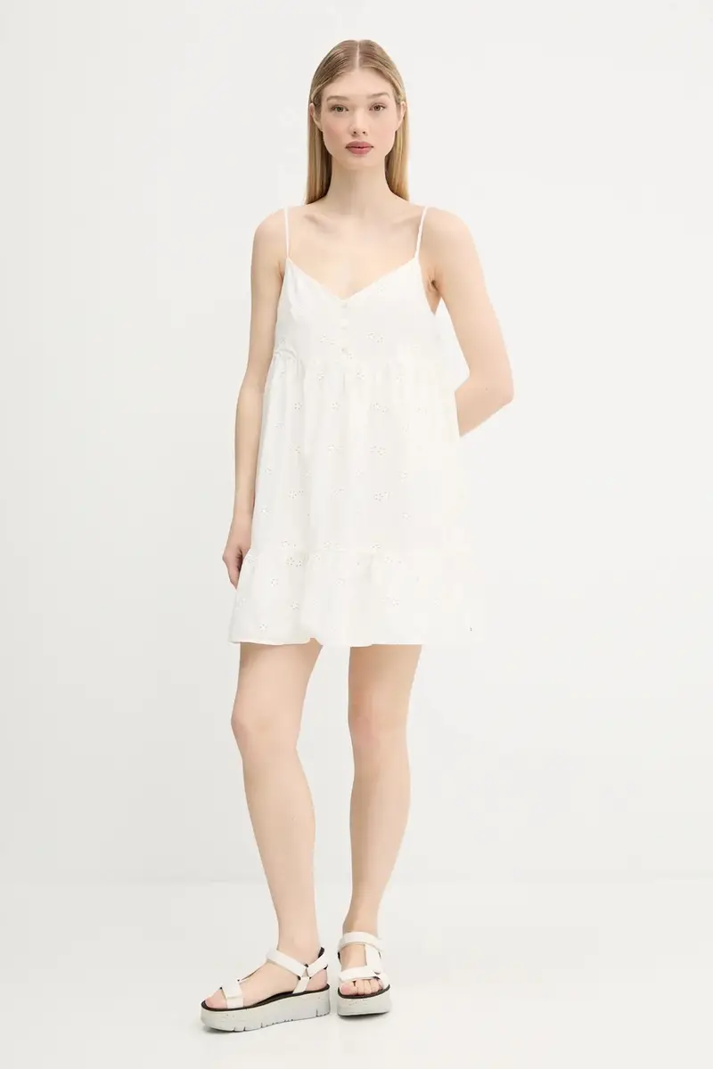 vestito in cotone colore beige DW0DW21165 miniatura 2